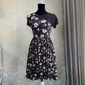French Connection Black Floral Dress